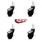 Service Caster 3 Inch Black Hooded Neoprene Rubber 10mm Threaded Stem Casters SCC, 4PK SCC-TS03S310-NPRB-BK-M1015-4 - alternate 1